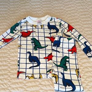 Hanna Andersson Long John Dinosaur Pajamas 100/4 Years